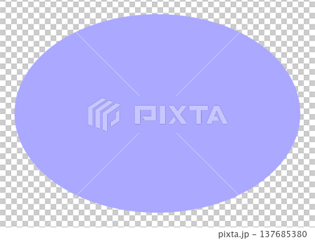 背景やアイコンに使える、シンプルな紫色の横長の楕円形 137685380