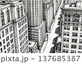 都会の街並み・風景スケッチ 137685387