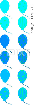 水色の風船セット 137685413