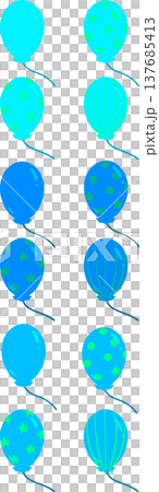 水色の風船セット 137685413