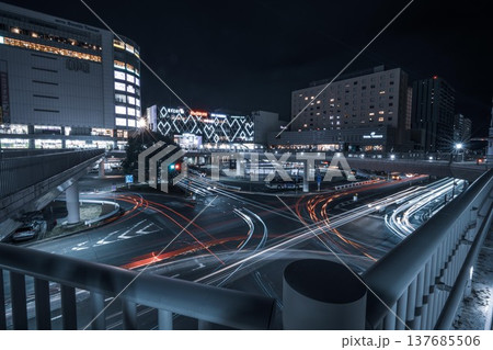 水戸駅南口 夜景 水戸駅南口 夜景 137685506
