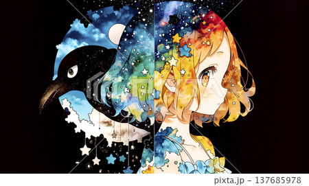 不安定な心情の少女 137685978