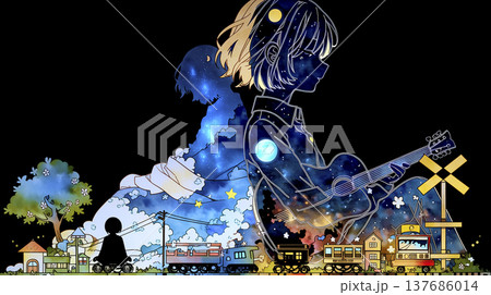 不安定な心情の少女 137686014