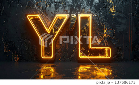 Golden YL Letters Industrial Luxury Style 137686173