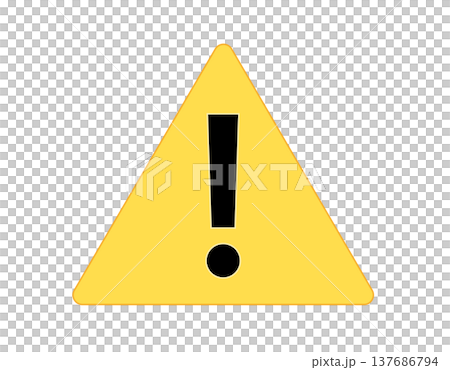 Yellow warning triangle flat icon with black exclamation mark and circle symbol Yellow warning triangle flat icon with black exclamation mark and circle symbol 137686794