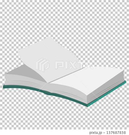 厚みのある本を開いたイラスト 厚みのある本を開いたイラスト 137687838
