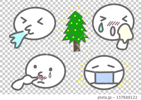 花粉症狀、雪松花粉、感冒、簡單、人 137688122