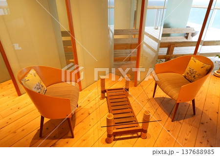 洲本温泉ホテルニューアワジの最上階にある休憩所【3月】 137688985