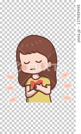 静かに、心の声に耳をすます女の子 137689498