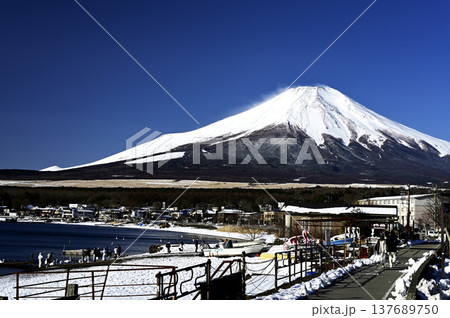 3月、山中湖岸の風景 (撮影地：山中湖岸) 137689750