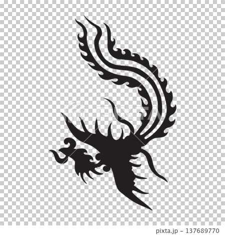 chinese phoenix silhouette chinese phoenix silhouette 137689770