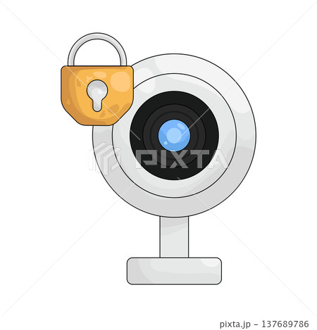 Illustration of CCTV Illustration of CCTV 137689786