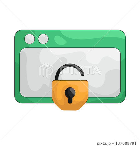 Illustration of Web unlock 137689791