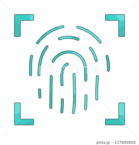 Illustration of fingerprint scan 137689808