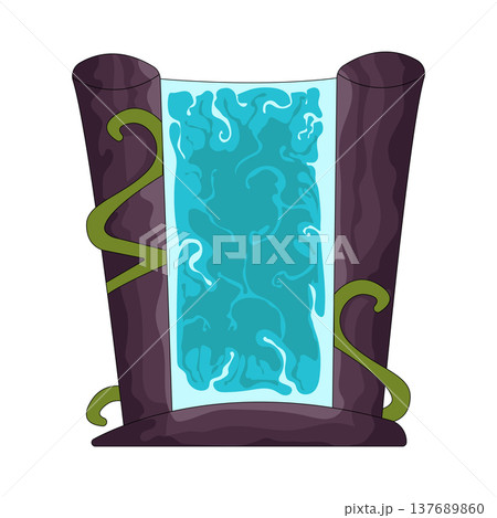 Illustration of time portal Illustration of time portal 137689860