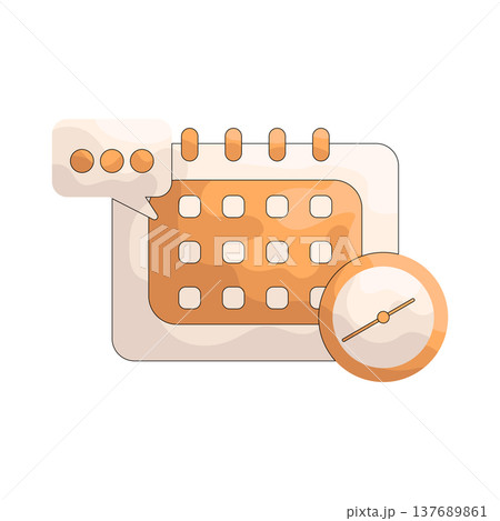 Illustration of schedule  137689861