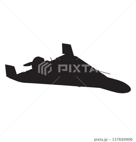 Silhouette of military combat drone Shahed Silhouette of military combat drone Shahed 137689906