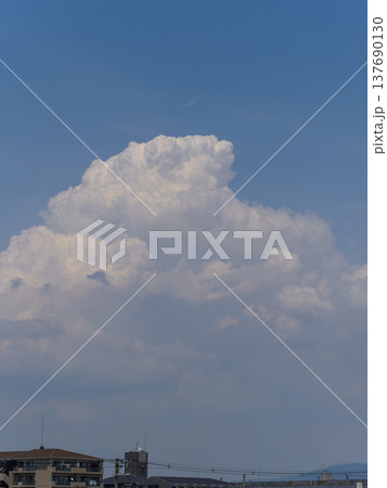 夏の空に浮かぶ積乱雲 夏の空に浮かぶ積乱雲 137690130