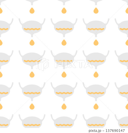 Urine drop dripping from bladder. Pattern background for urinary incontinence, uti and cystitis conditions.  137690147