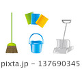 掃除道具のベクターイラスト 137690345