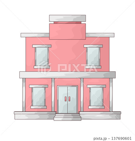 Illustration of Hotel building Illustration of Hotel building 137690601