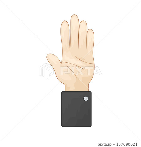 Illustration of Hand raise 137690621