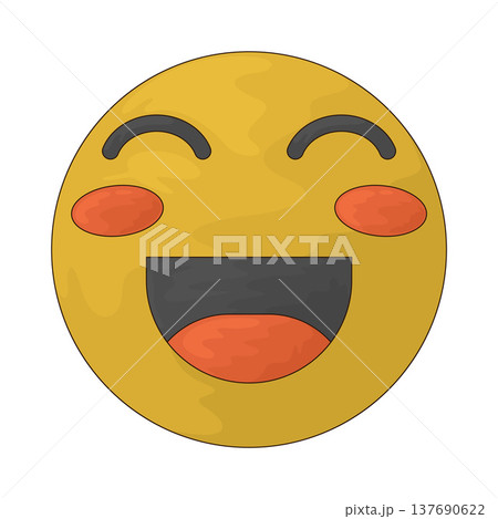 Illustration of smile emoji Illustration of smile emoji 137690622