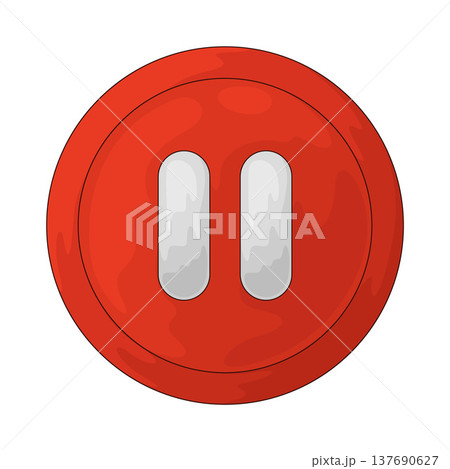 Illustration of pause button Illustration of pause button 137690627