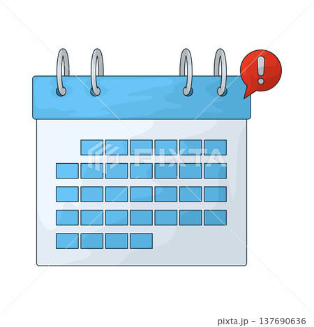 Illustration of Calendar Reminder 137690636