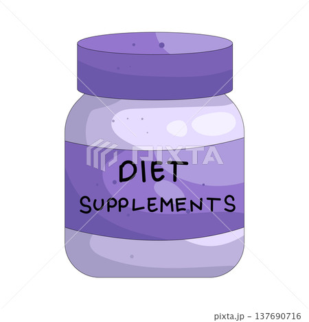 Illustration of diet supplement Illustration of diet supplement 137690716
