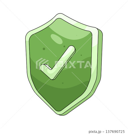 Illustration of Shield check Illustration of Shield check 137690725