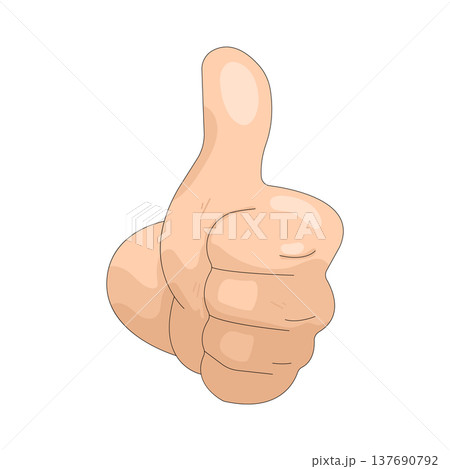 Illustration of thumbs up 137690792