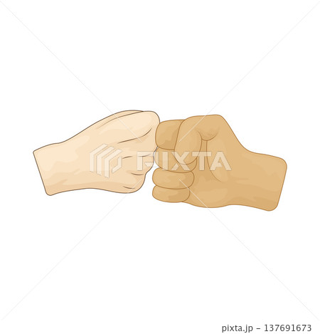 Illustration of Fist Bump 137691673
