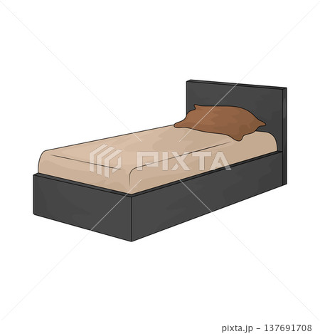 Illustration of Single bed 137691708
