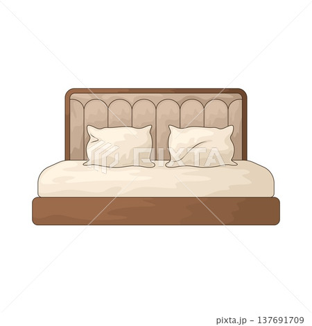 Illustration of Double bed Illustration of Double bed 137691709
