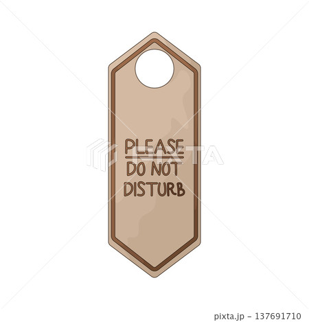 Illustration of Do Not Disturb sign Illustration of Do Not Disturb sign 137691710