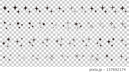 Glitter Mark Illustration Set (Black) 137692174