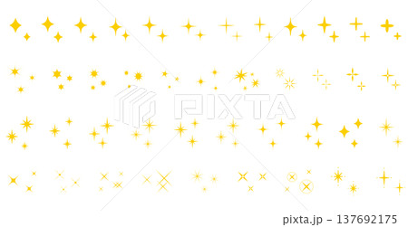キラキラマークのイラストセット 137692175