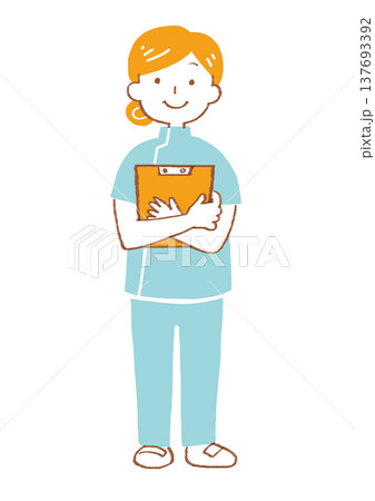 ファイルを持つ看護師のイラスト 137693392