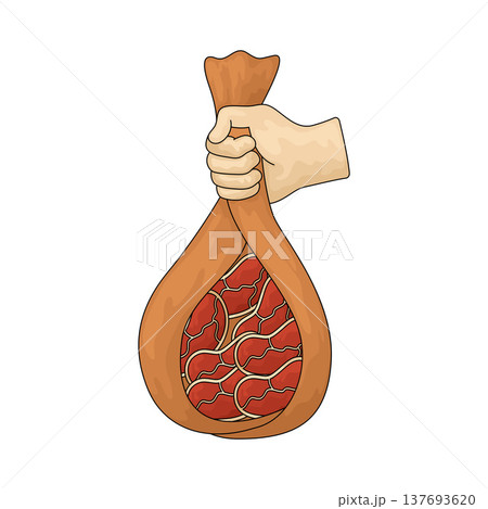 Illustration of Meat Distribution 137693620