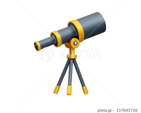 Telescope 3d Icon vector illustration Telescope 3d Icon vector illustration 137693726
