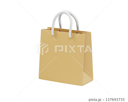 Shopping bag icon illustration 3d render Shopping bag icon illustration 3d render 137693735