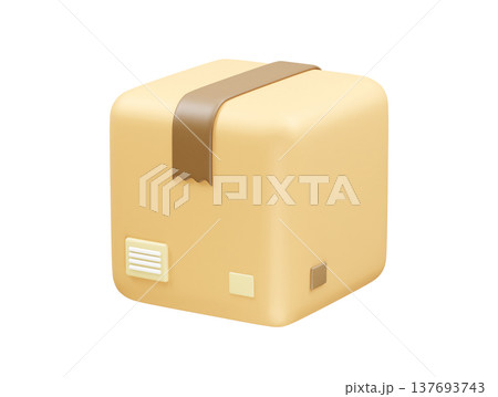 Delivery box 3D icon illustration rendering Delivery box 3D icon illustration rendering 137693743