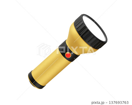 Flashlight icon 3d rendering illustration vector 137693763