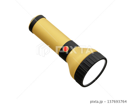 Flashlight icon 3d render. Torch light icon Flashlight icon 3d render. Torch light icon 137693764