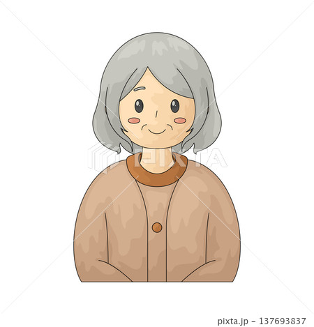 Illustration of Elderly Woman 137693837