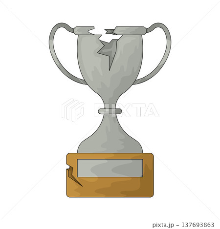 Illustration of broken trophy Illustration of broken trophy 137693863