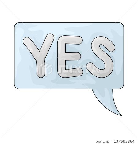 Illustration of Yes Illustration of Yes 137693864