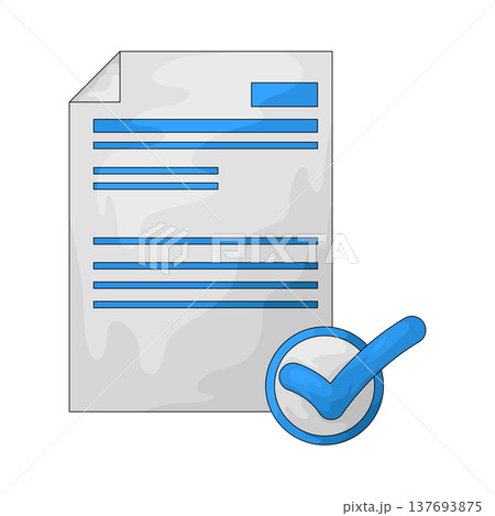 Illustration of File Approved Illustration of File Approved 137693875