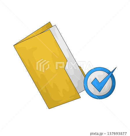 Illustration of Folder Approve 137693877